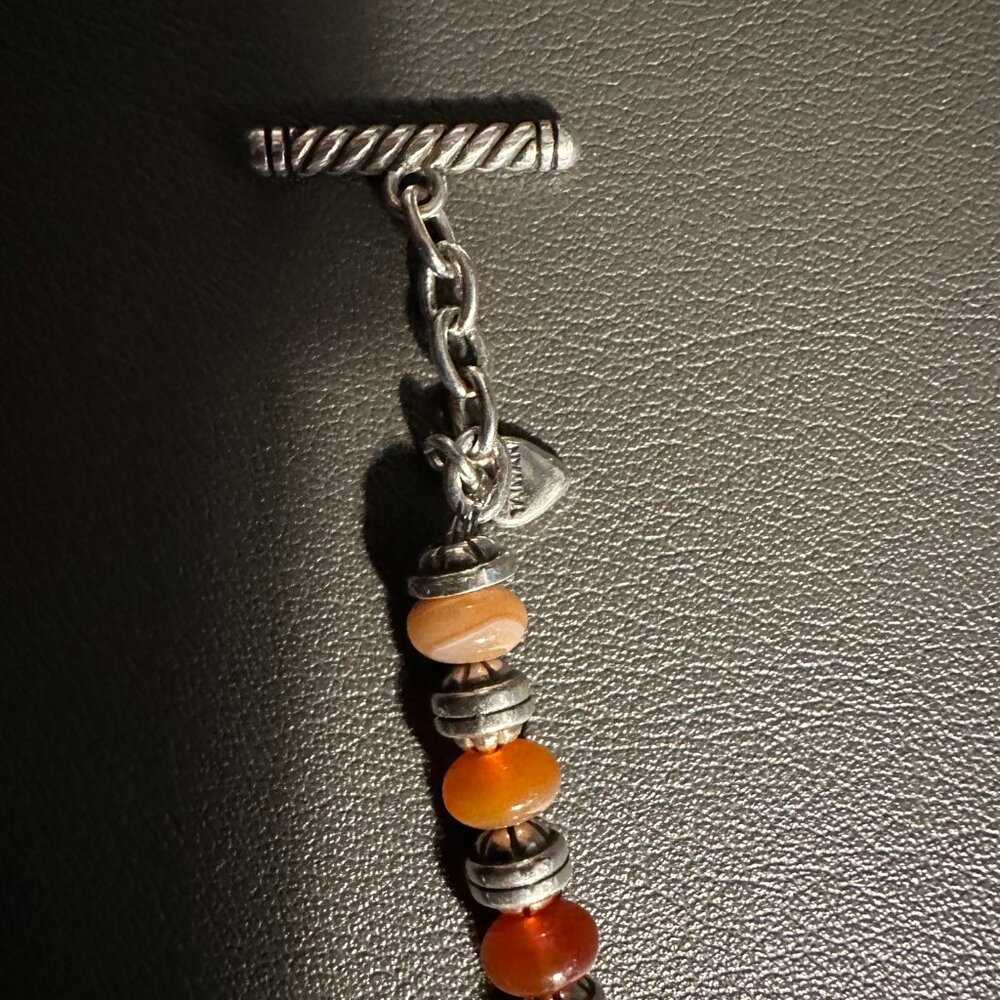 Bundle of Two Bracelets - Brighton Agate Beaded and Silver Baltic Amber - Picture 8 of 9